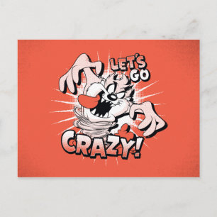 TAZ™ "Let's Go Crazy!" Halftone Postcard