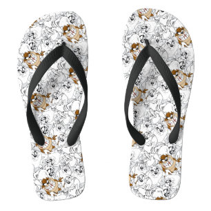TAZ™ Line Art Colour Pop Pattern Flip Flops
