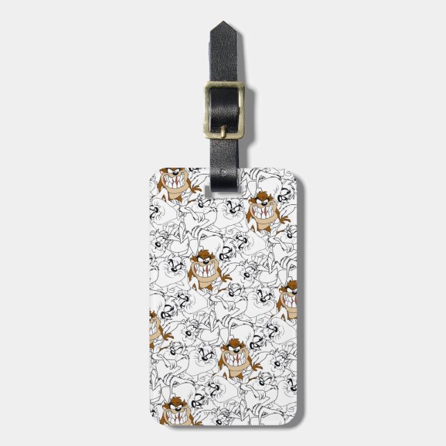TAZ™ Line Art Colour Pop Pattern Luggage Tag (Front Vertical)