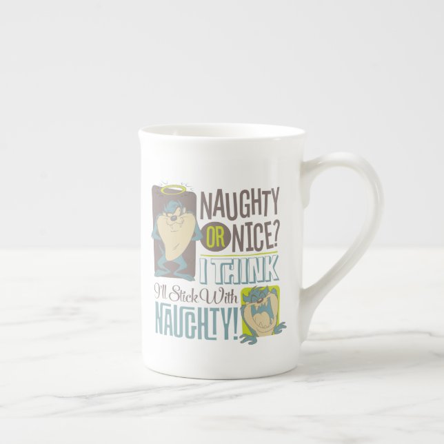 TAZ™- Naughty or Nice? Bone China Mug (Right)