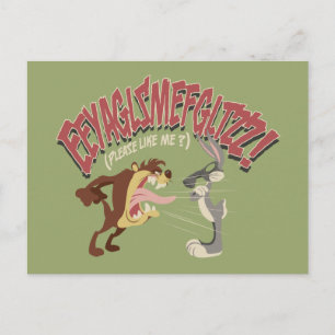 TAZ™ Shouting at BUGS BUNNY™ "Please Like Me?" Postcard