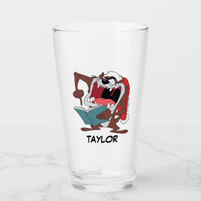 TAZ™ Singing Christmas Carols Glass (Front)