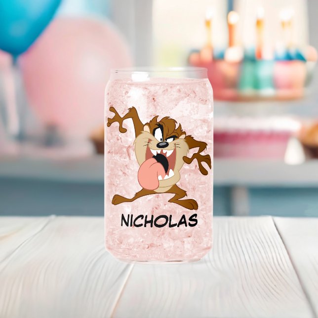 TAZ™ | Sticking His Tongue Out Can Glass (Insitu (Baby Shower))