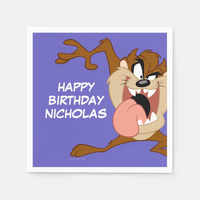 TAZ™ | Sticking His Tongue Out Napkin (Front)