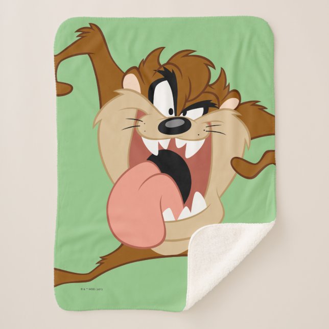 TAZ™ | Sticking His Tongue Out Sherpa Blanket (Front)
