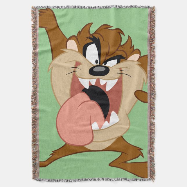 TAZ™ | Sticking His Tongue Out Throw Blanket (Front Vertical)