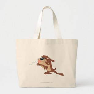 TAZ™ sticking out his tongue Large Tote Bag