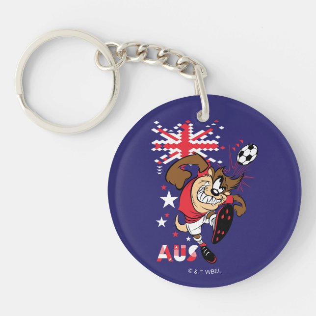 TAZ™ Team Australia Soccer Graphic Key Ring (Front)