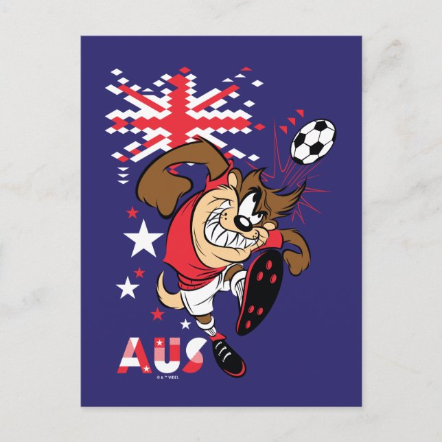 TAZ™ Team Australia Soccer Graphic Postcard (Front)