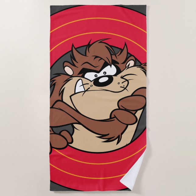 TAZ™ Through LOONEY TUNES™ Circles Beach Towel (Front)