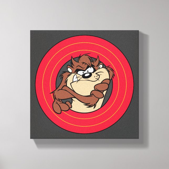TAZ™ Through LOONEY TUNES™ Circles Canvas Print (Front)