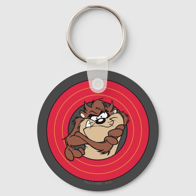 TAZ™ Through LOONEY TUNES™ Circles Key Ring (Front)