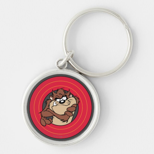 TAZ™ Through LOONEY TUNES™ Circles Key Ring (Front)