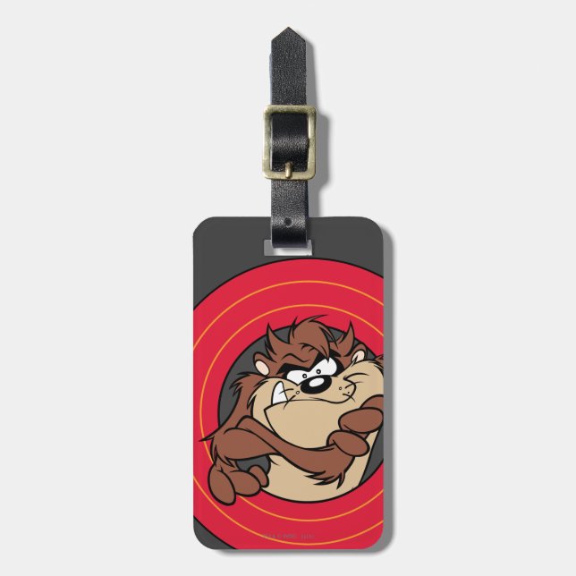 TAZ™ Through LOONEY TUNES™ Circles Luggage Tag (Front Vertical)