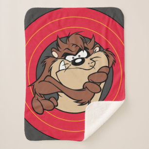 TAZ™ Through LOONEY TUNES™ Circles Sherpa Blanket