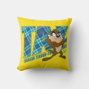 TAZ™ Tornado Terror Plaid Cushion