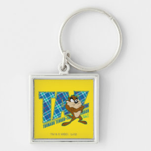 TAZ™ Tornado Terror Plaid Key Ring
