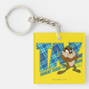 TAZ™ Tornado Terror Plaid Key Ring