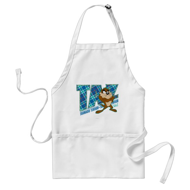 TAZ™ Tornado Terror Plaid Standard Apron (Front)