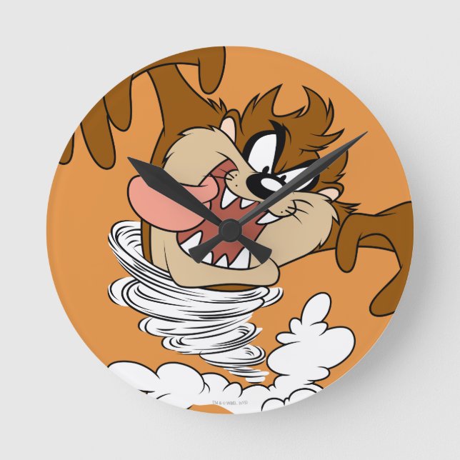 TAZ™ Whirling Tornado Round Clock (Front)