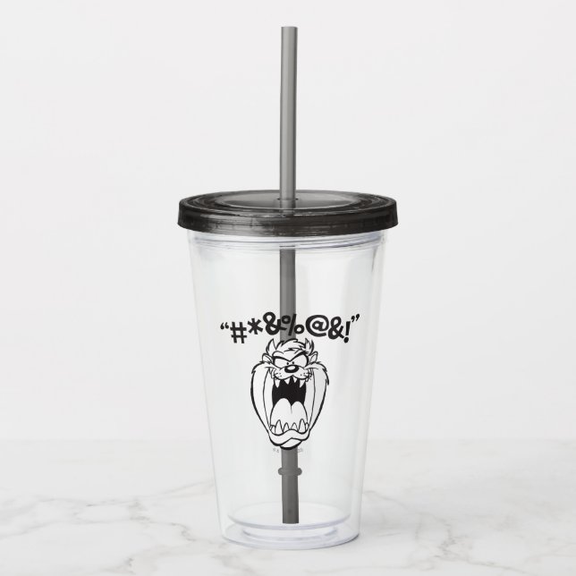 TAZ™ Yelling Expletives Acrylic Tumbler (Front)
