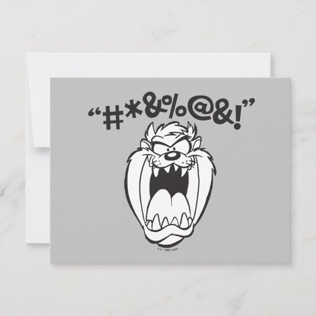 TAZ™ Yelling Expletives Card (Front)