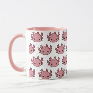 Taza ajolote rosa kawaii mug