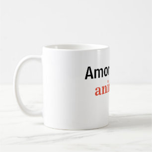Taza amor for los animales coffee mug