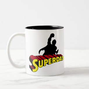 Taza Bicolor Super Dad. Super Papa. Super Dad Two-Tone Coffee Mug