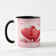 Taza Clásica con Diseño de Corazones – Regalo Perf