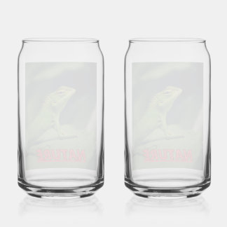 Taza con la foto de una iguana can glass