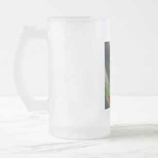 Taza con la foto de una iguana frosted glass beer mug