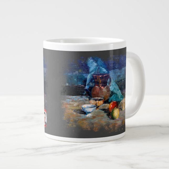 Taza De Café Gigante Bodegón a espátula Large Coffee Mug (Front Right)