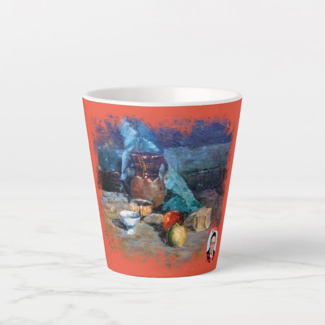Taza De Café Latte Bodegón a espátula Mug (Front)