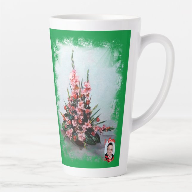 Taza De Café Latte Bodegón de flores Mug (Right)