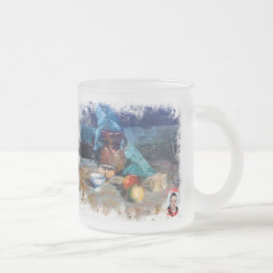 Taza De Cristal Esmerilado Bodegón a espátula Frosted Glass Coffee Mug