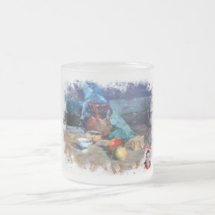 Taza De Cristal Esmerilado Bodegón a espátula Frosted Glass Coffee Mug