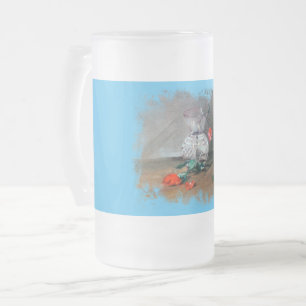 Taza De Cristal Esmerilado Bodegón Frosted Glass Beer Mug