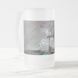 Taza De Cristal Esmerilado Bodegón Frosted Glass Beer Mug