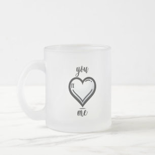 Taza De Cristal Esmerilado cup for lovers