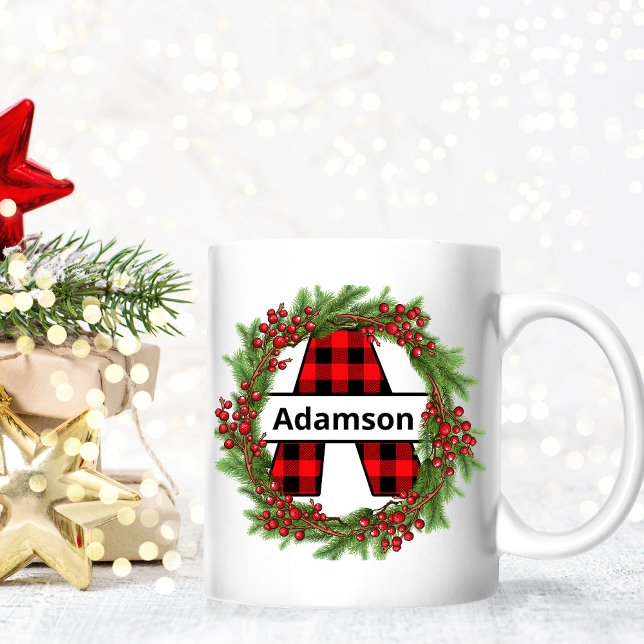 "Taza de navidad  personalizada con letra A"  Coffee Mug (Creator Uploaded)