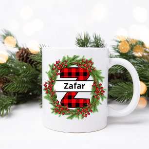 "Taza de navidad  personalizada con letra Z"  Coffee Mug