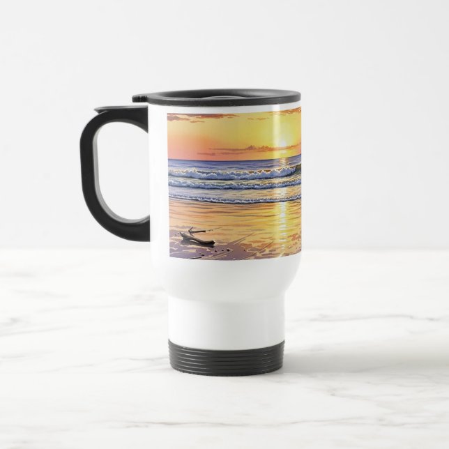 Taza de viaje paisaje del mar  travel mug (Left)