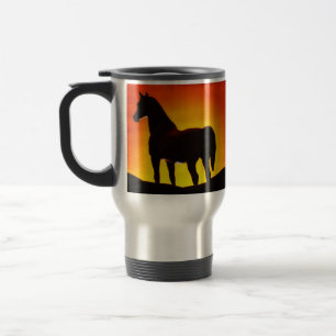 Taza de Viaje Sileta Horse Viewy at sunset Travel Mug
