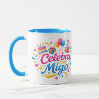 Taza de Viaje y de Regalo con Diseño “Celebra Conm Mug