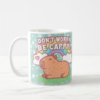 Taza Don't Worry Be Cappy Capibara Carpincho Coffee Mug