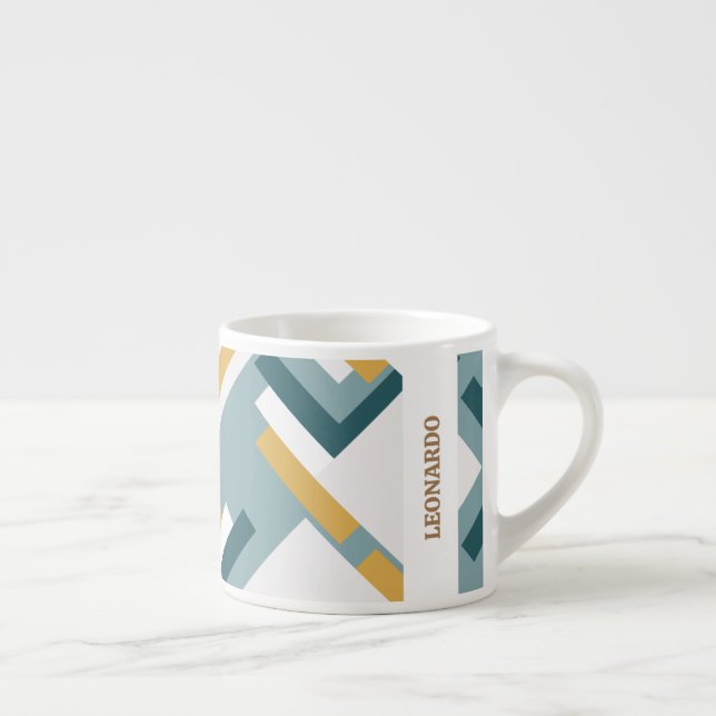 Taza Espresso custom geometric design Espresso Cup (Right)