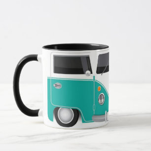 Taza Kombi Turquesa Vintage - Retro Design Mug