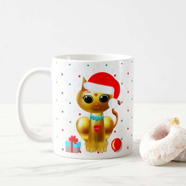 taza linda de navidad coffee mug (With Donut)