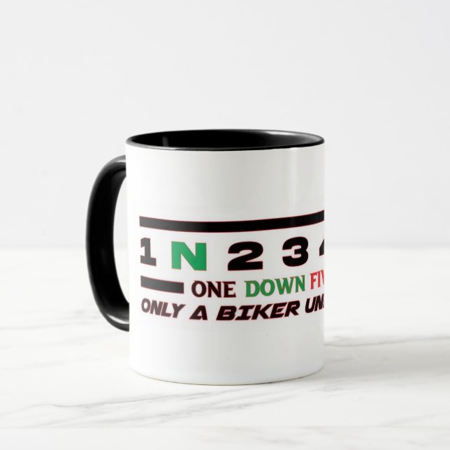 Taza Motera Biker Rider Mug (Front Left)